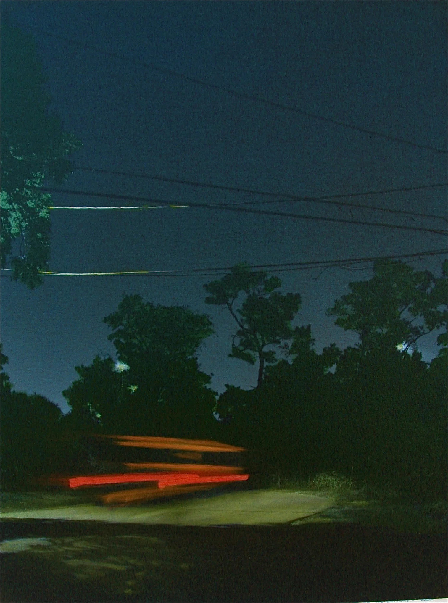 9-23-11, P.M. 55" X 42" Oil on silver gelatin print 2012