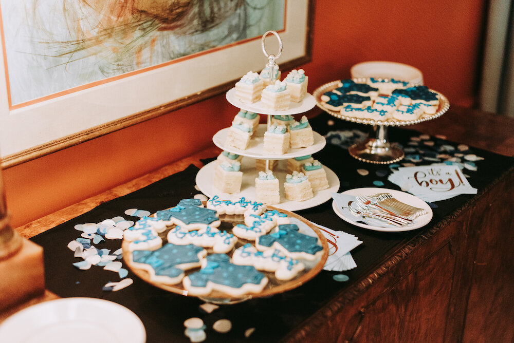 baby shower dessert table