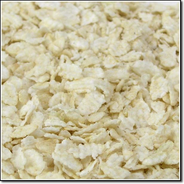 Flaked rice looks as unexciting as it tastes.