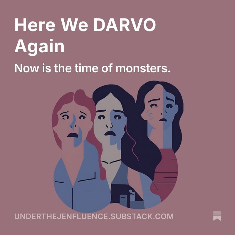 &ldquo;Cancel culture&rdquo; is not real. Accountability culture is. Read more about both in this month&rsquo;s Under the Jenfluence newsletter.

DARVO is increasingly being accepted as appropriate behavior. Learning to spot it when it&rsquo;s happen
