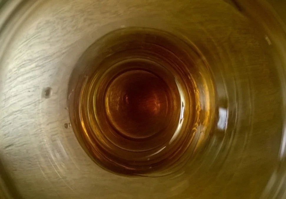 Close up sherry glass