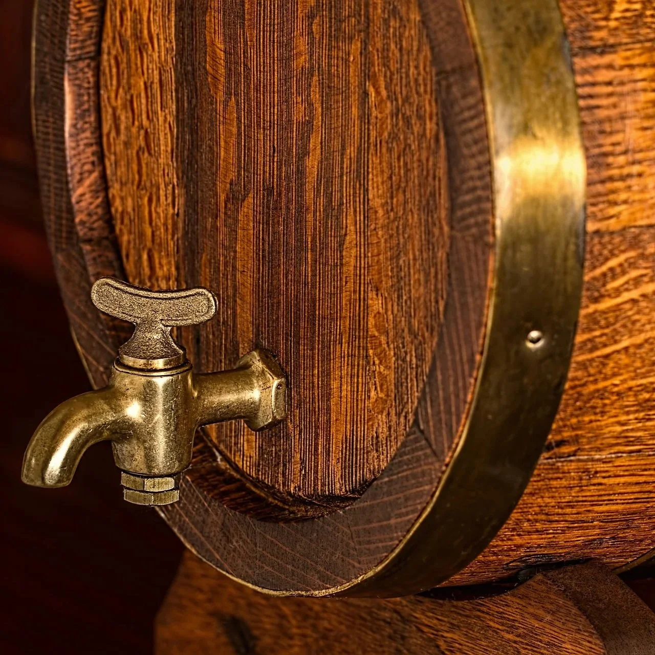 Close up of beer cask