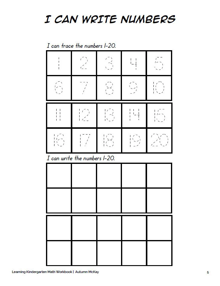 Learning Kindergarten Math Workbook [Pdf] | Best Mom Ideas