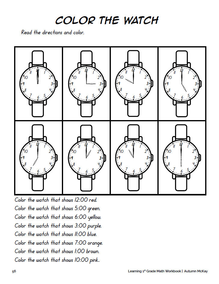 1st Grade Math WB Time page.jpg