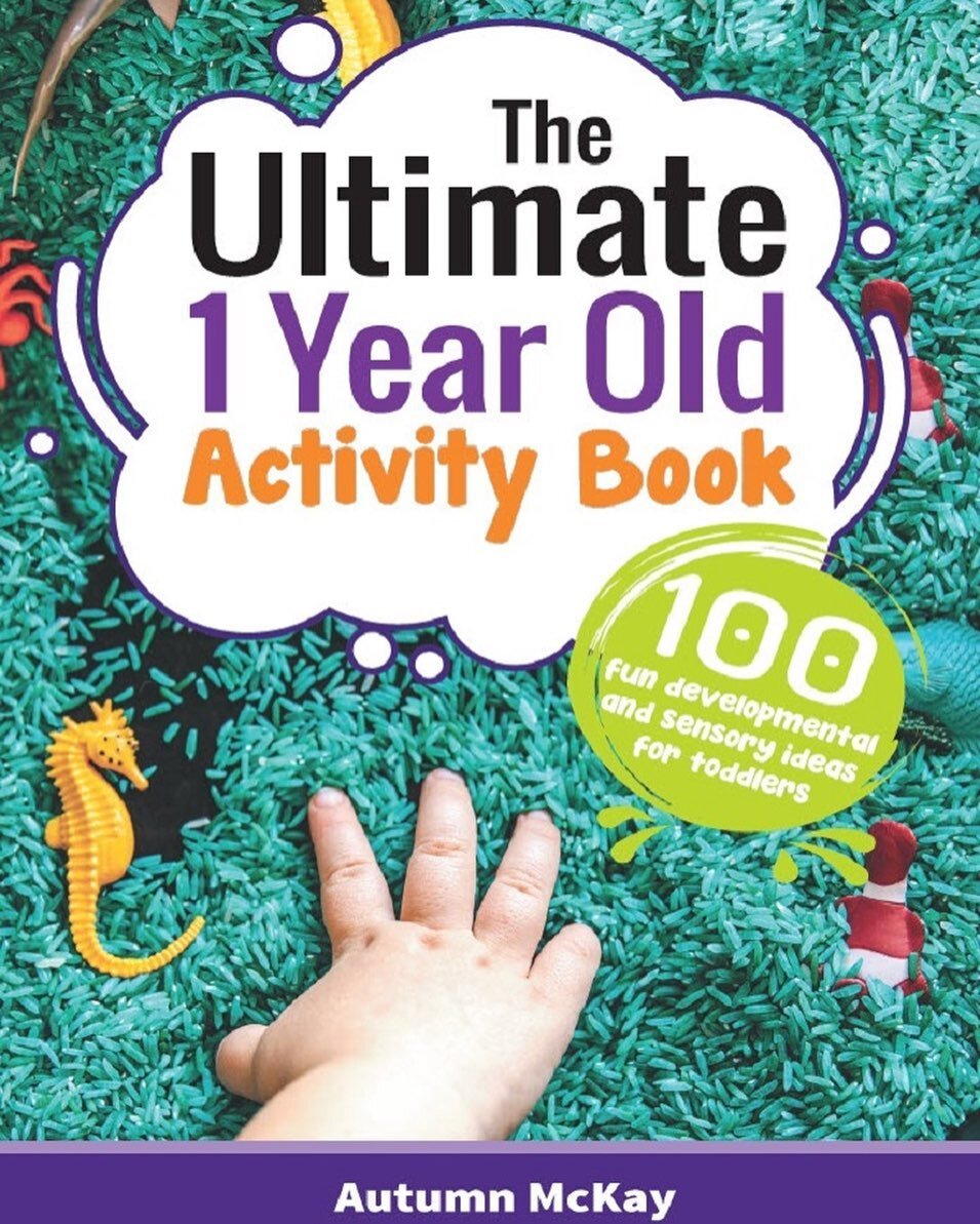 The Ultimate 1 Year Old Activity Book
___
This is book just released! I recommend the activities for ages 10-30 months. (But many older children enjoy the activities too 😉)
___
This book is full of 100 sensory activities to help your child meet deve