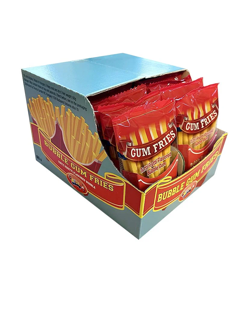 Crazy gummy Gum Fries 60g in display.jpg