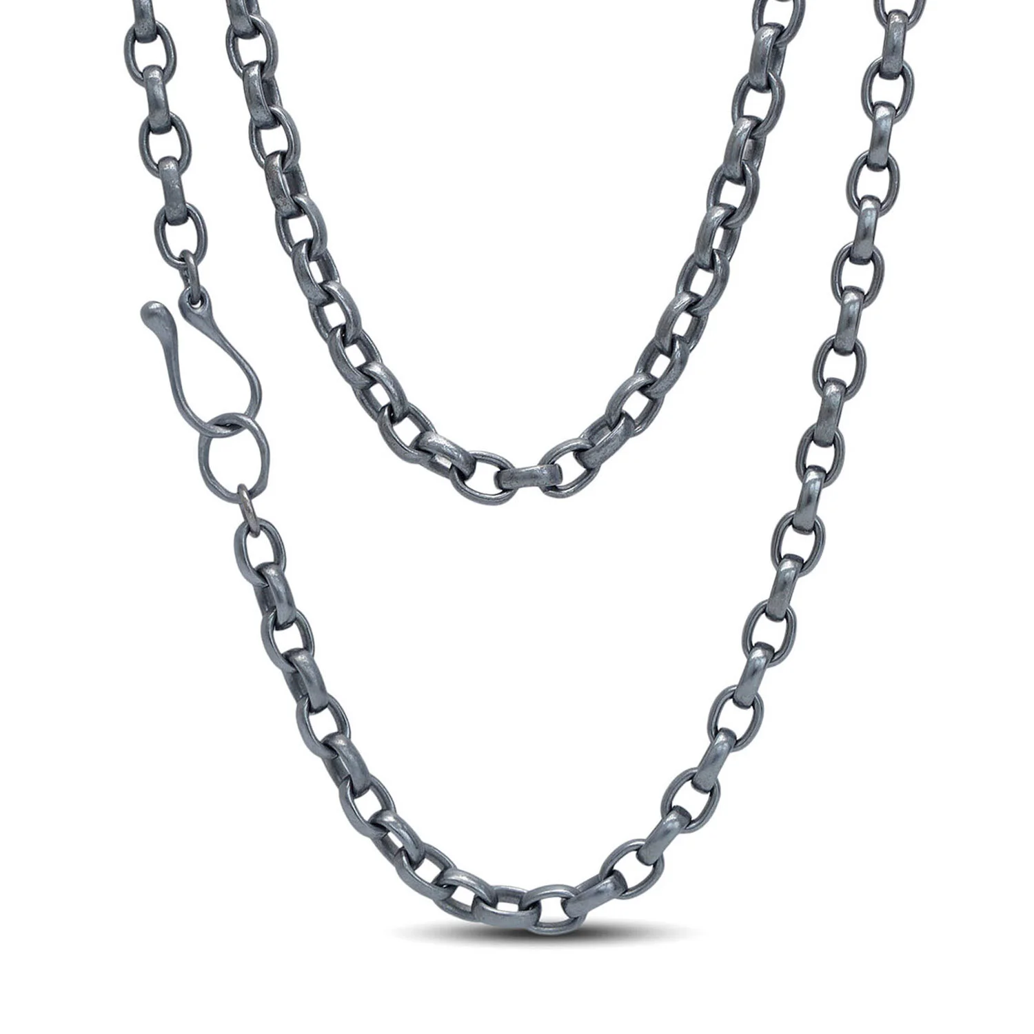 Heavy Cable Chain in Oxidized Silver 