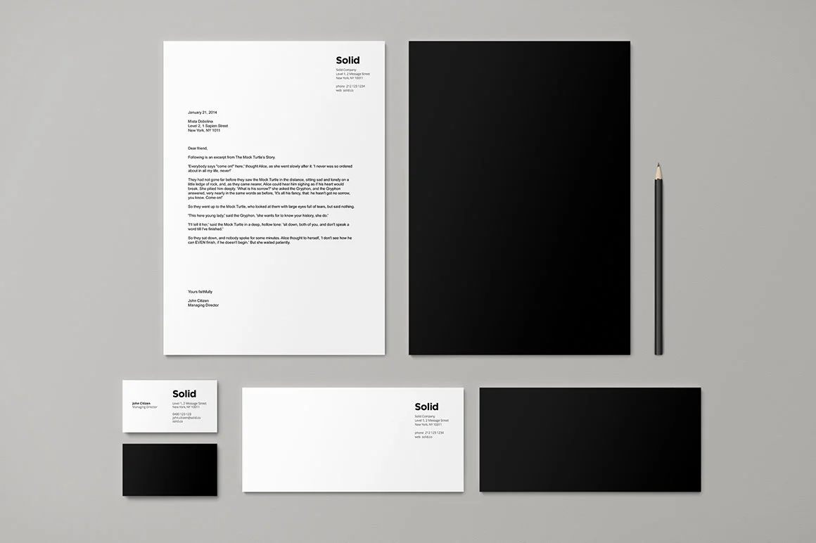 Stationery Template Identity - Solid