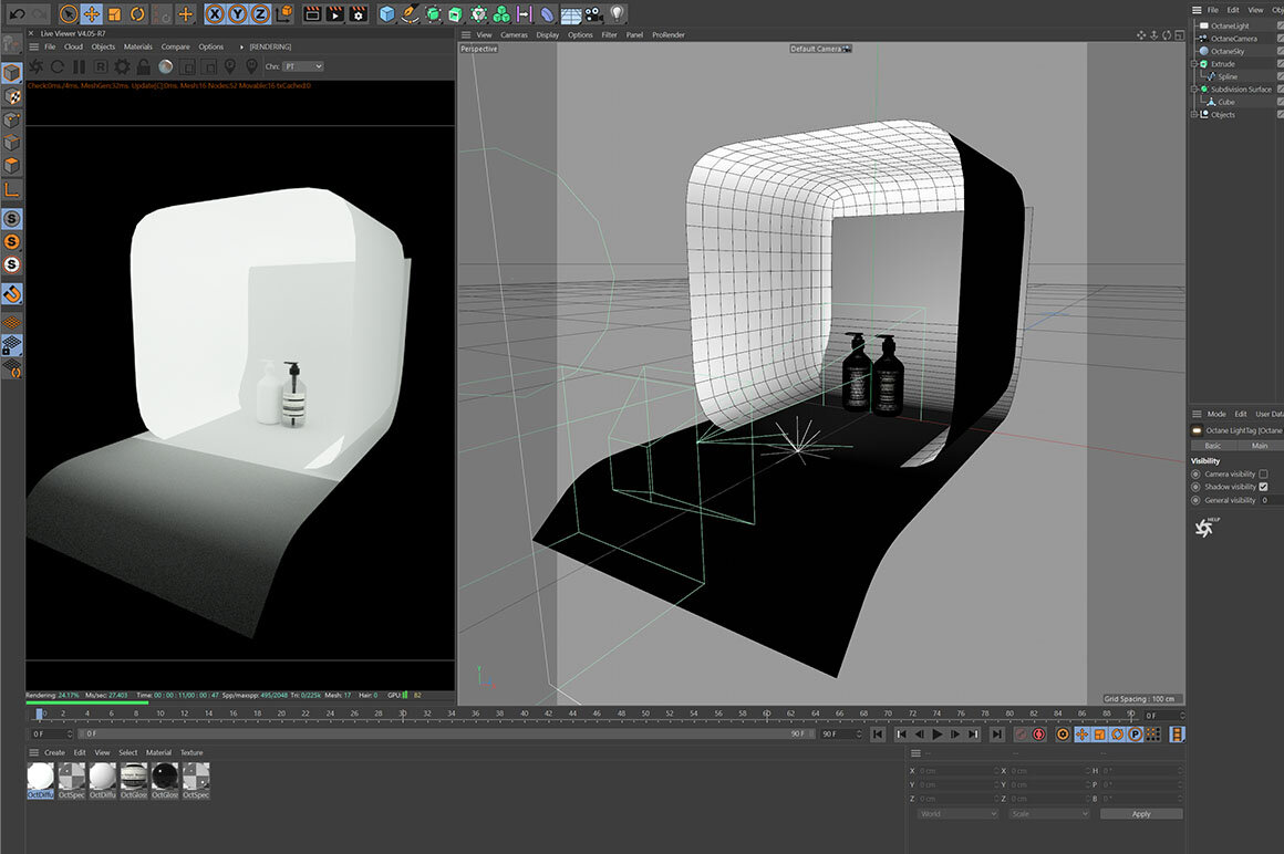Cinema 4D & Octane File - Light Tent Studio — Design Assets