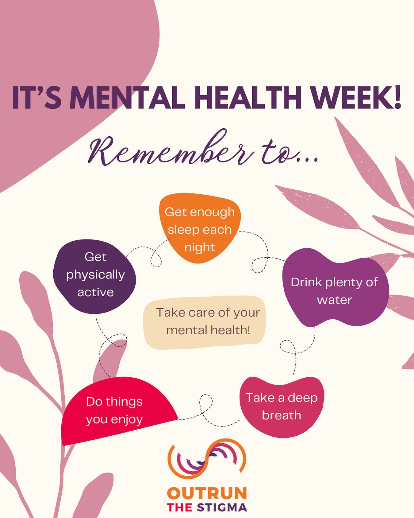 Taking care of our mental health is just as important as taking care of our physical health!

Although Mental Health Week has passed, here are some mental health reminders to use year round!

#MentalHealthWeek #OutrunTheStigma #EndTheStigma #MentalHe