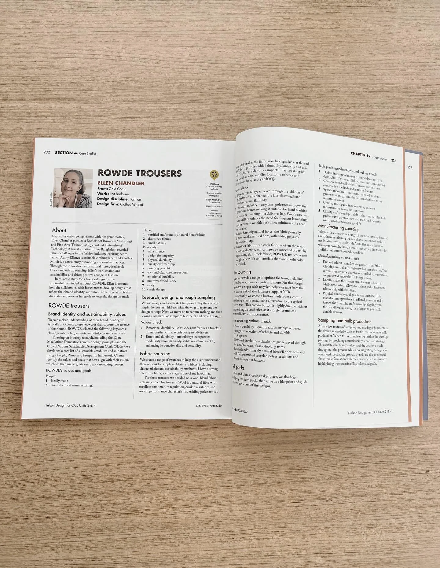 Very proud to be included in this
new design textbook 📘 
This case study breaks down a consulting project with Rowde @rowde_world (launching this year), exploring sustainable goal-setting, fabric sourcing, and the circular design process behind a si