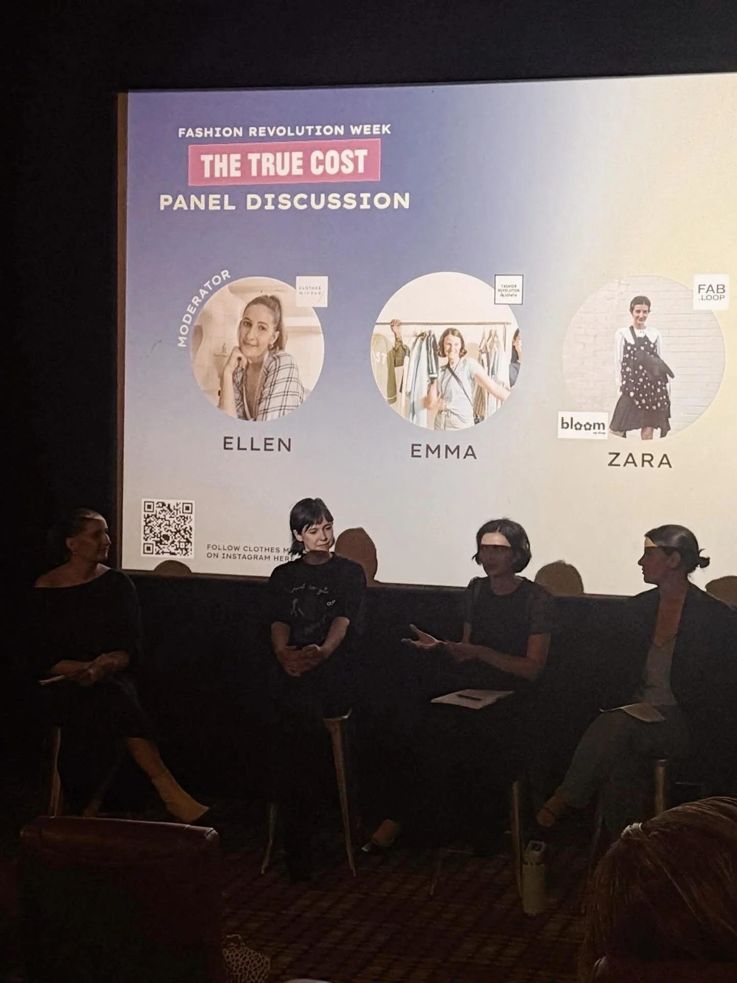 So grateful to share space with a room full of people who care - during @fash_rev week. 

From screening The True Cost to hearing diverse perspectives on our panel, this was a reminder that change happens collectively &mdash; through conversation, cu