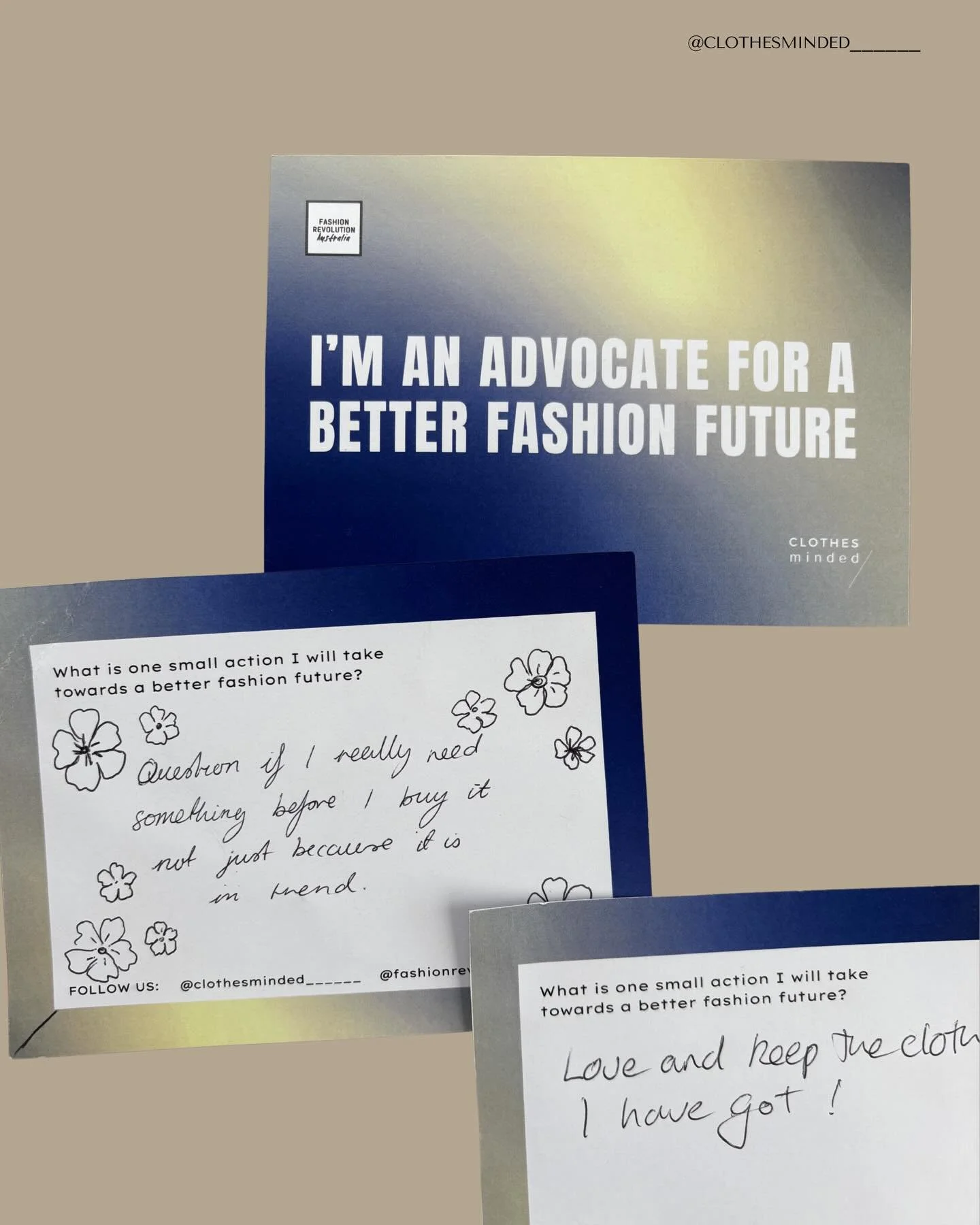 As Fashion Revolution Week 2026 wraps up, we&rsquo;re holding onto one simple question: What&rsquo;s one small action I will take towards a better fashion future?

These reflection cards sparked honest, powerful conversations after our screening of T