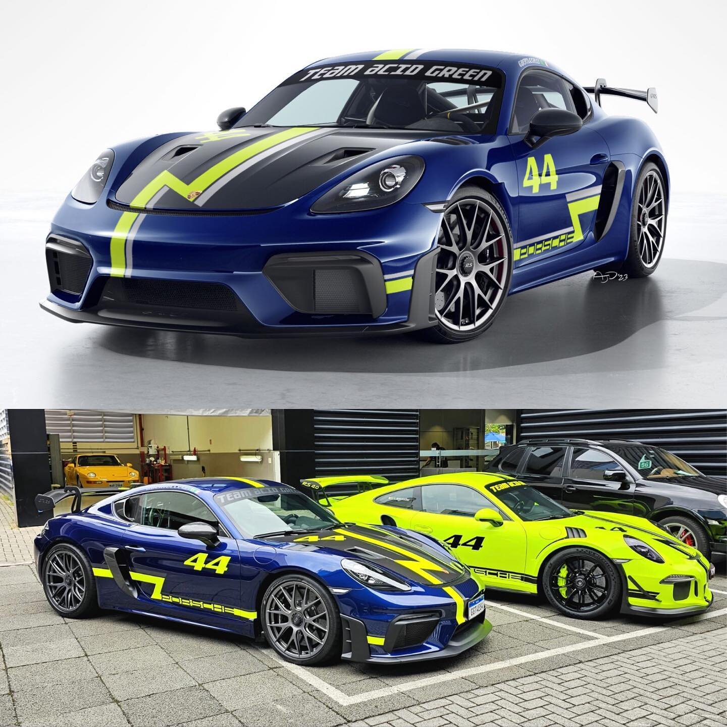 From render to reality, our latest design for the @team_acid_green #GT4RS.

Finished in Gentian Blue Metallic, we developed the original design we created for the team&rsquo;s #AcidGreen 991.1 RS, and adapted it for the newly arrived GT4 RS. We must 