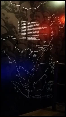 Many people from China came to Singapore, on a boat, to work.