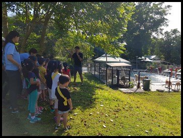  The children were then shown the area where the dogs go for a swim.&nbsp; 