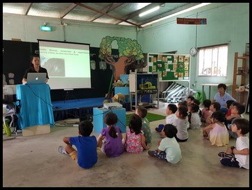  Ms. Edwina shared the story of Boltz, the Asian Giant Pond turtle, which was rescued when it was run over by a lorry. 