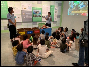  Ms Kristine and Mrs Geraldine explained the meaning and importance of recycling and why they have to be segregated based on what it is made of. The children also learnt that before an item is recycled, it is crucial that the contents have to be empt