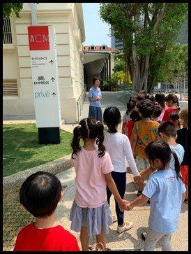  They continued on their walk to the museum after a briefing on museum etiquette. The children were eager to learn more about the fascinating stories on various mythical creatures. 