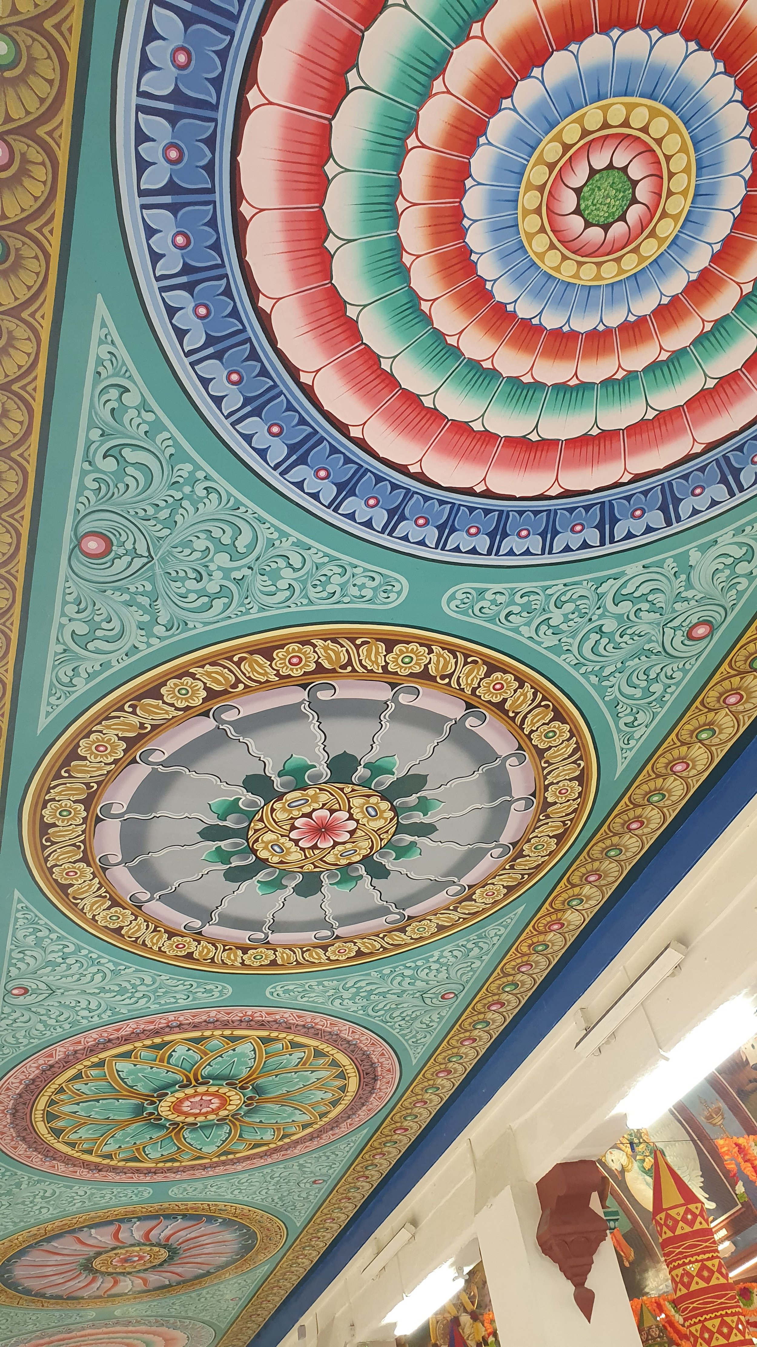  Beautiful Hindu art on the ceiling.   