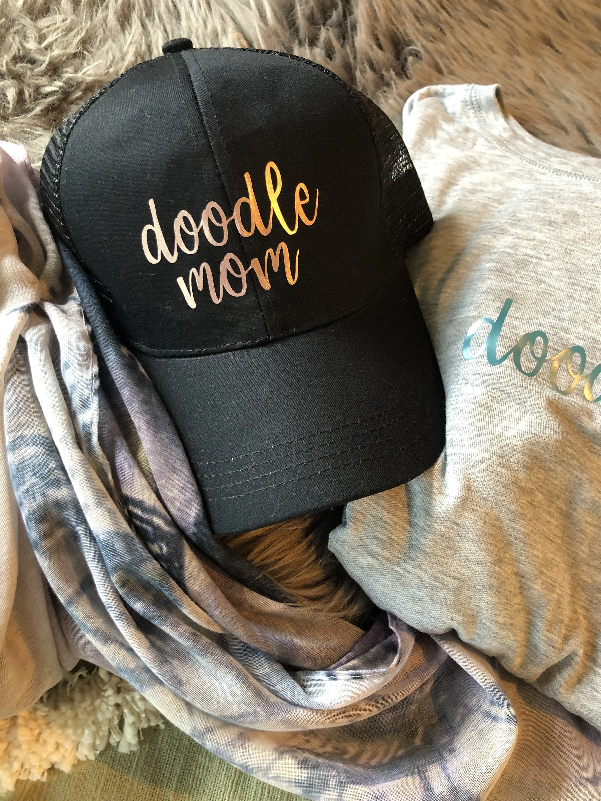 Doodle Mom Pony Tail Ball Cap — Prairie Doodles