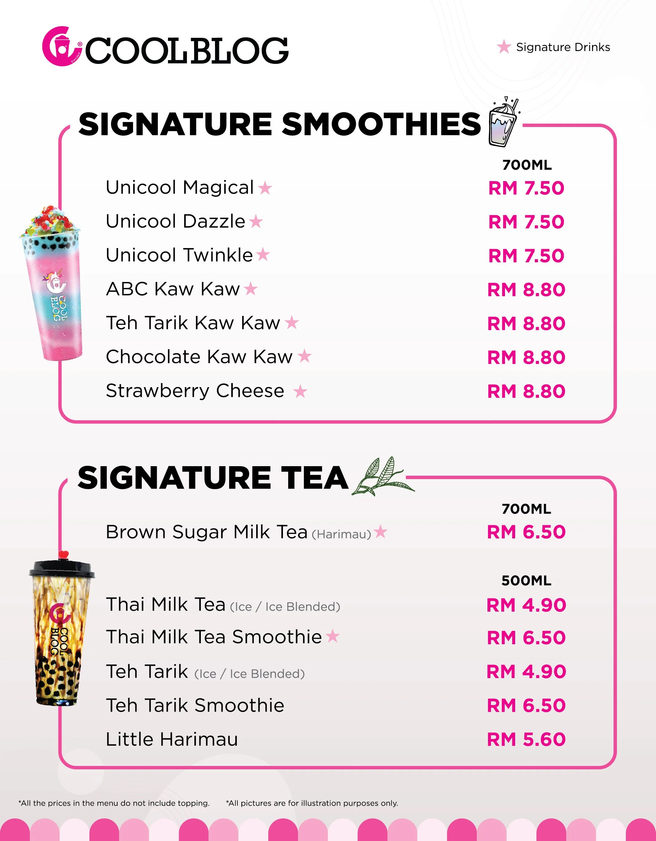 Menu u2014 COOLBLOG  Desserts and Beverages