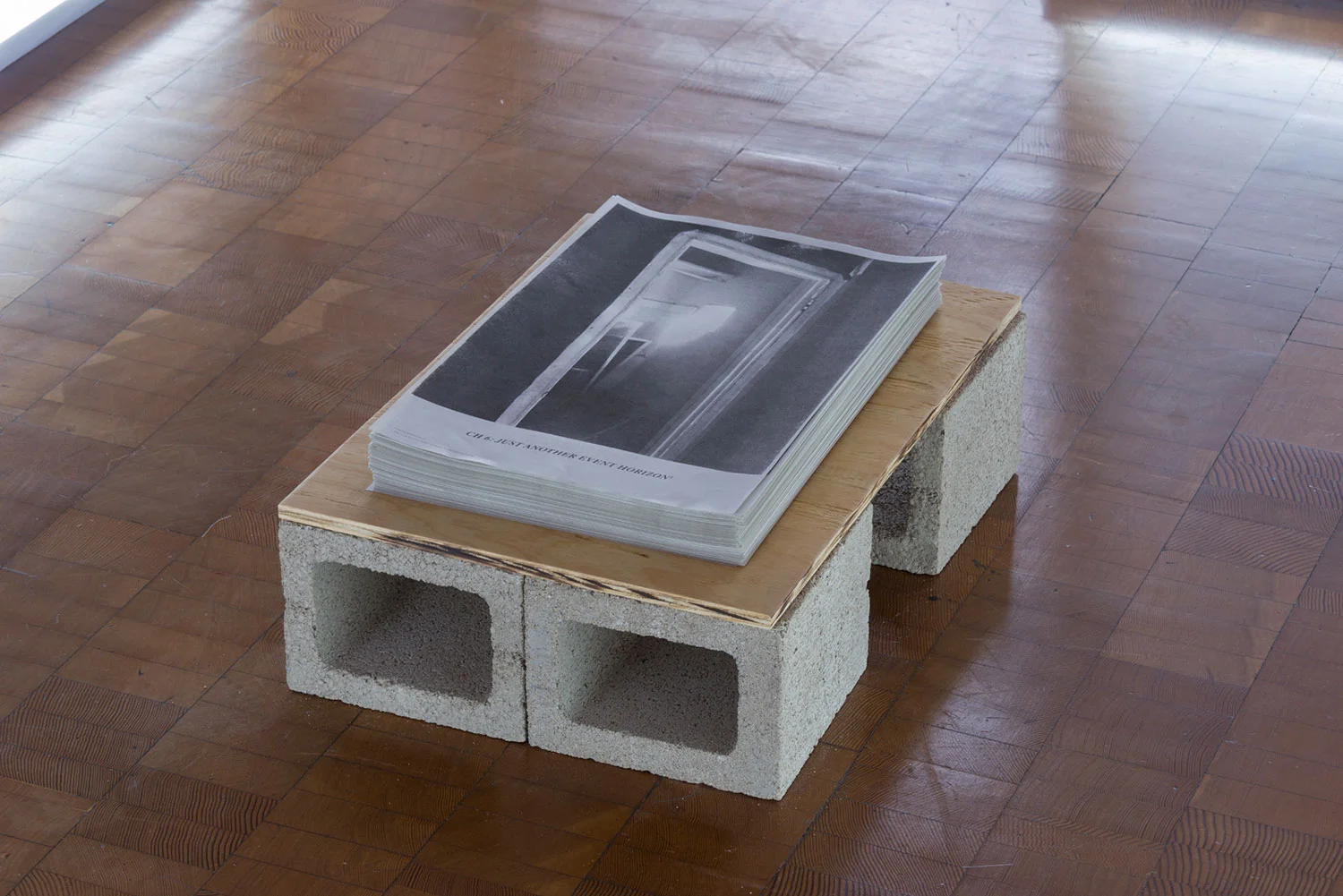 The Event Horizon Model (reconfigured), risograph, wood & concrete, edition 300, 2016.