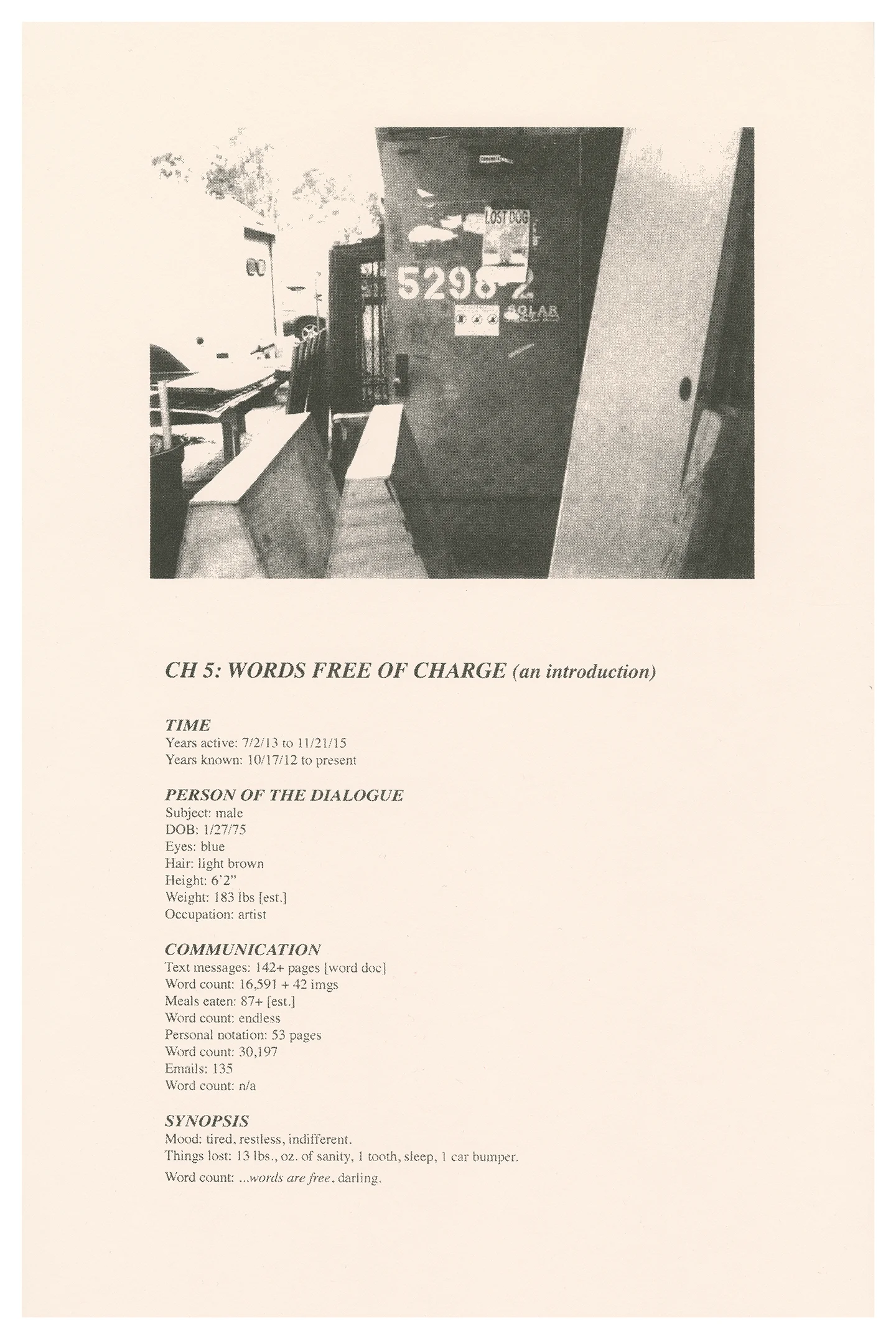 Words free of charge (part one) , risograph, 2015
