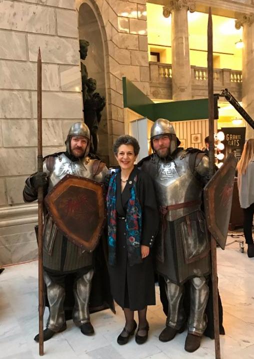 Actors Adam Johnson & David Powell showed up well-dressed at the Capitol