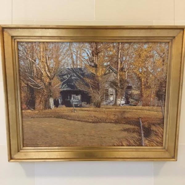 Abandoned was painted by renowned rural landscape artist LeConte Stewart around 1950. In 2002, November 7 was declared LeConte Stewart Day by Governor Leavitt.