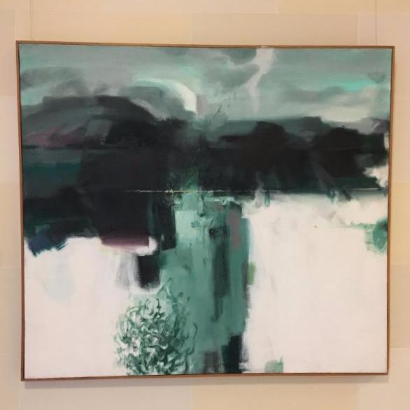 Winter Landscape is a 1970 piece by artist Everett C. Thorpe. Thorpe began his career as a sports illustrator for The Salt Lake Tribune and Deseret News.