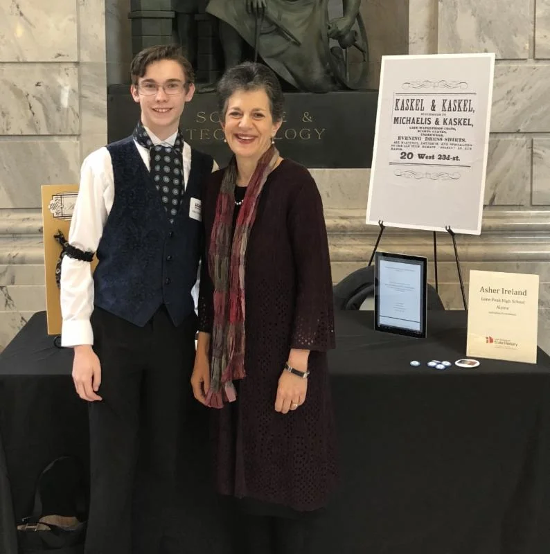 Asher Ireland and Rep. Arent on Utah History Day