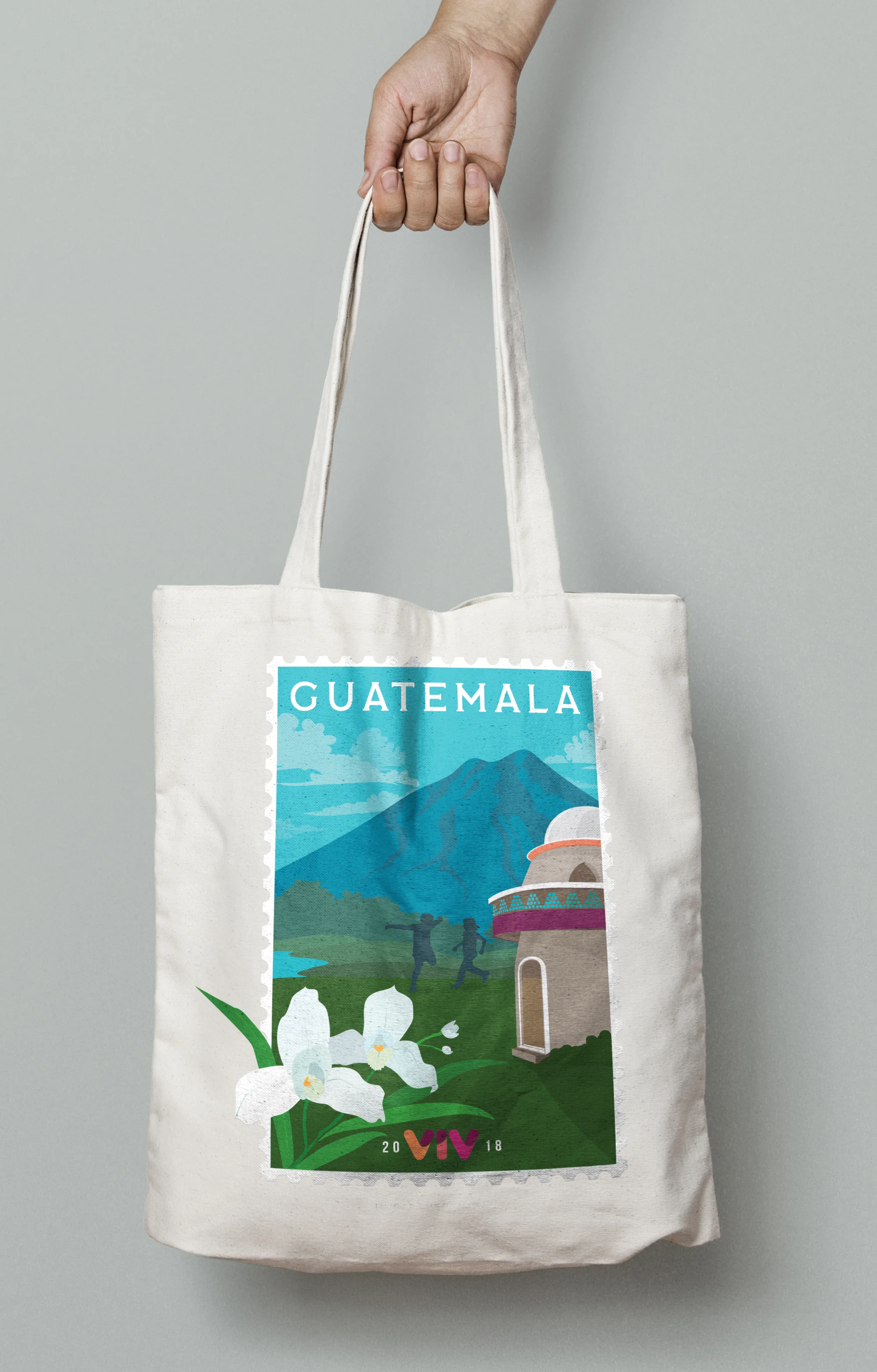 Guatemala Service Trip “Stamp “ Illustration
