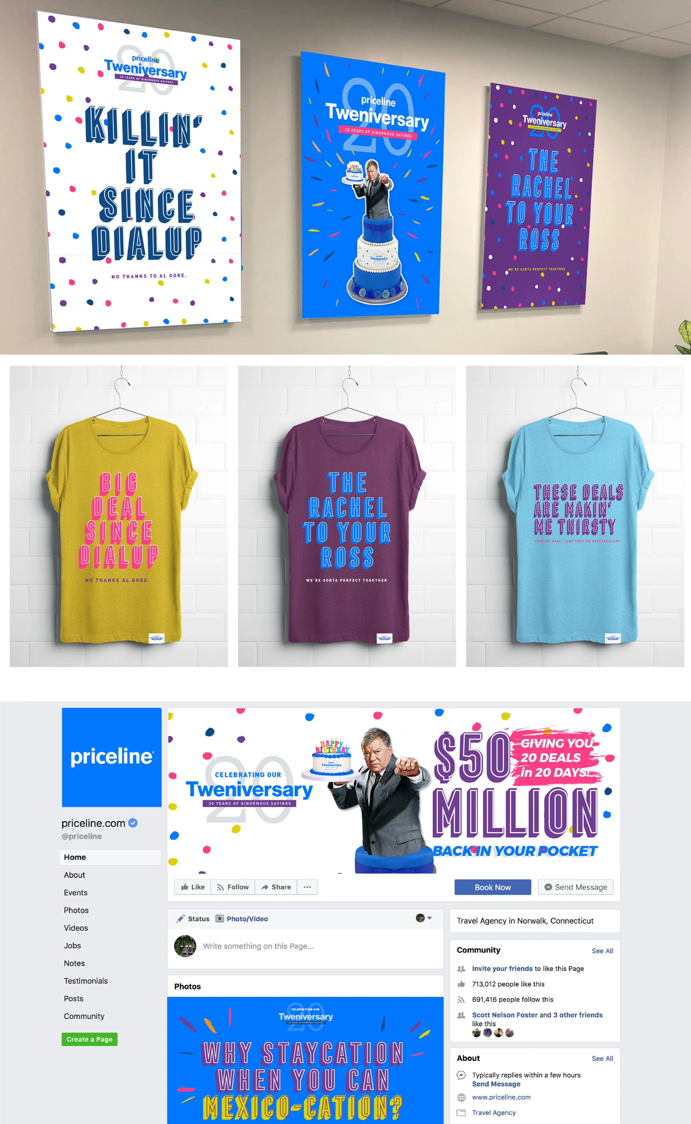 Priceline 20th Anniversary Digital & In-House Campaign