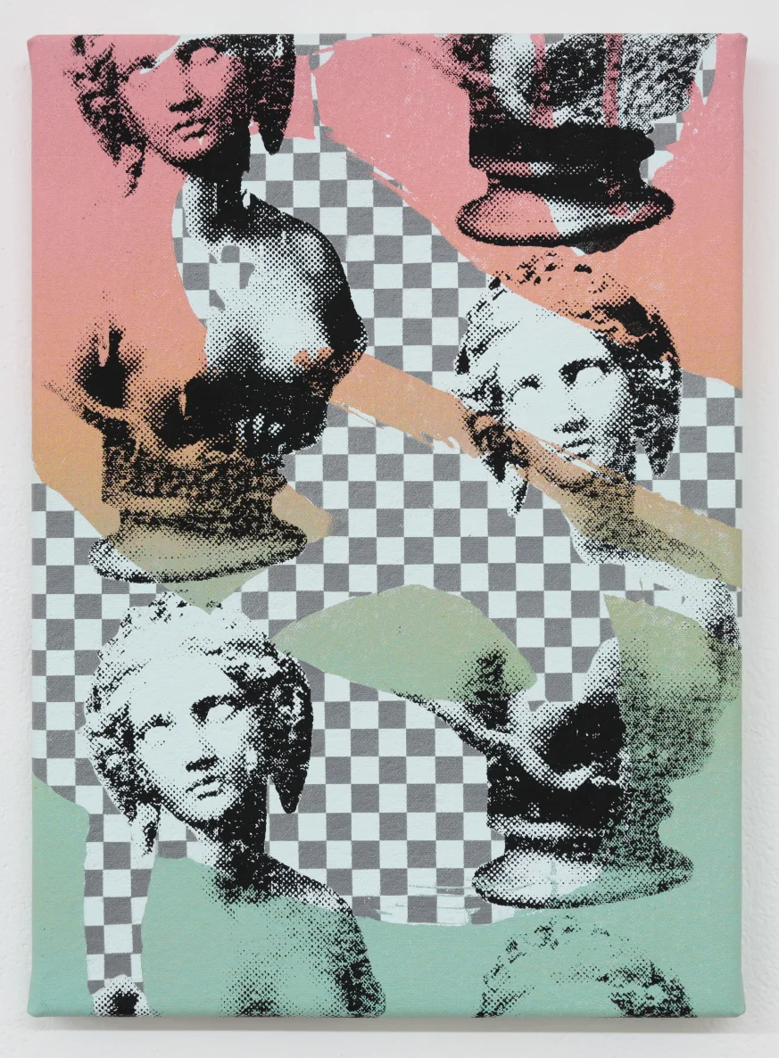   #Ctrl+P19 (2016)   Acrylic screen print and aerosol on canvas  14" x 10" 