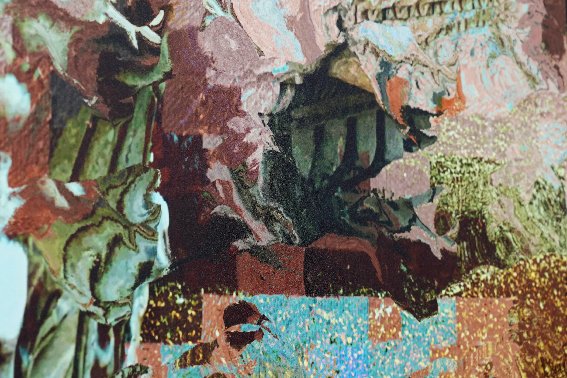   Diocletian bath selfie  (detail)  Dye sublimation print on aluminium  61 x 76cm 