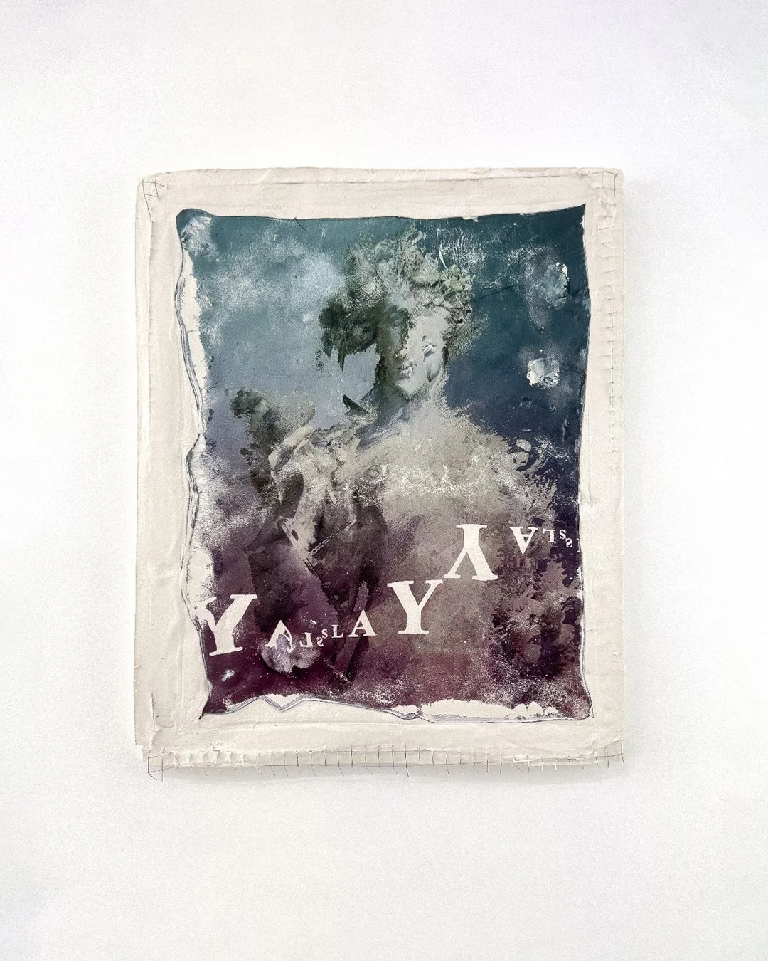 Slay Another Day Plaster, acrylic, mesh, epoxy resin, digital print on hydro film 56cm x 46cm