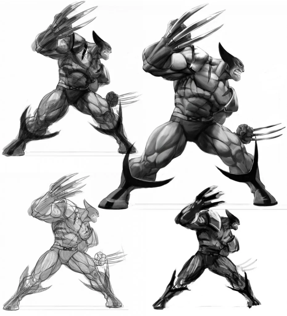 mvc2-wolverine-concept-stages