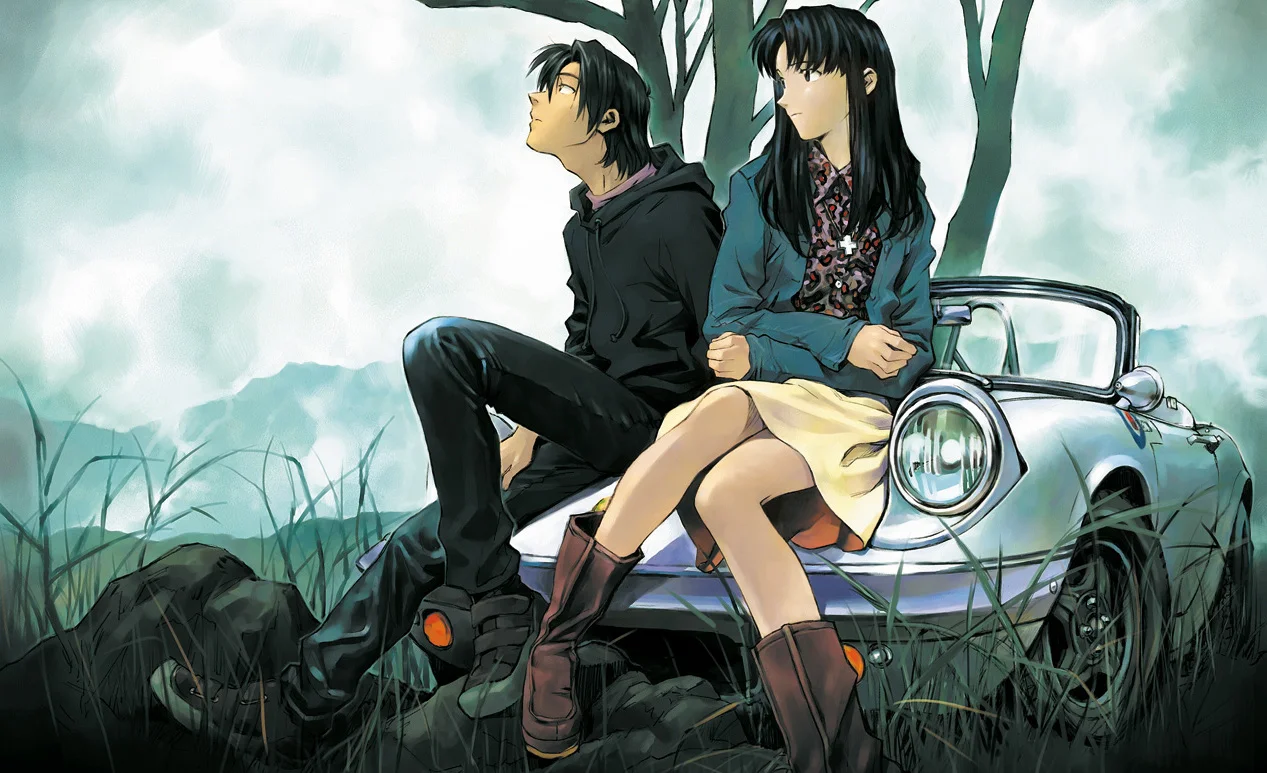 Un'illustrazione di Yoshiyuki Sadamoto, character designer di Neon Genesis Evangelion .