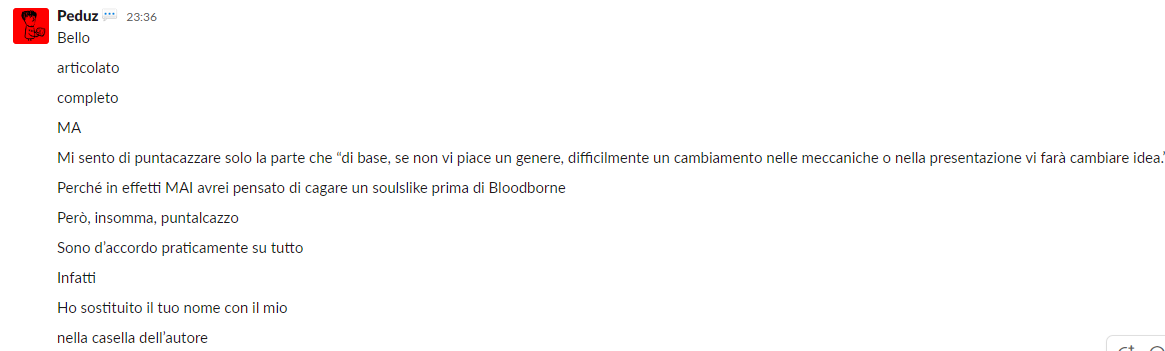 Questa immagine sta qui perché A volevo rispondere subito alle obiezioni e B perché l’ha fatto davvero, di cambiare l’autore.