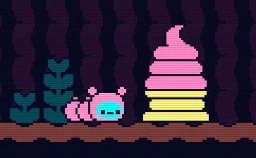 Un bruco bombarolo e una cacca rosa