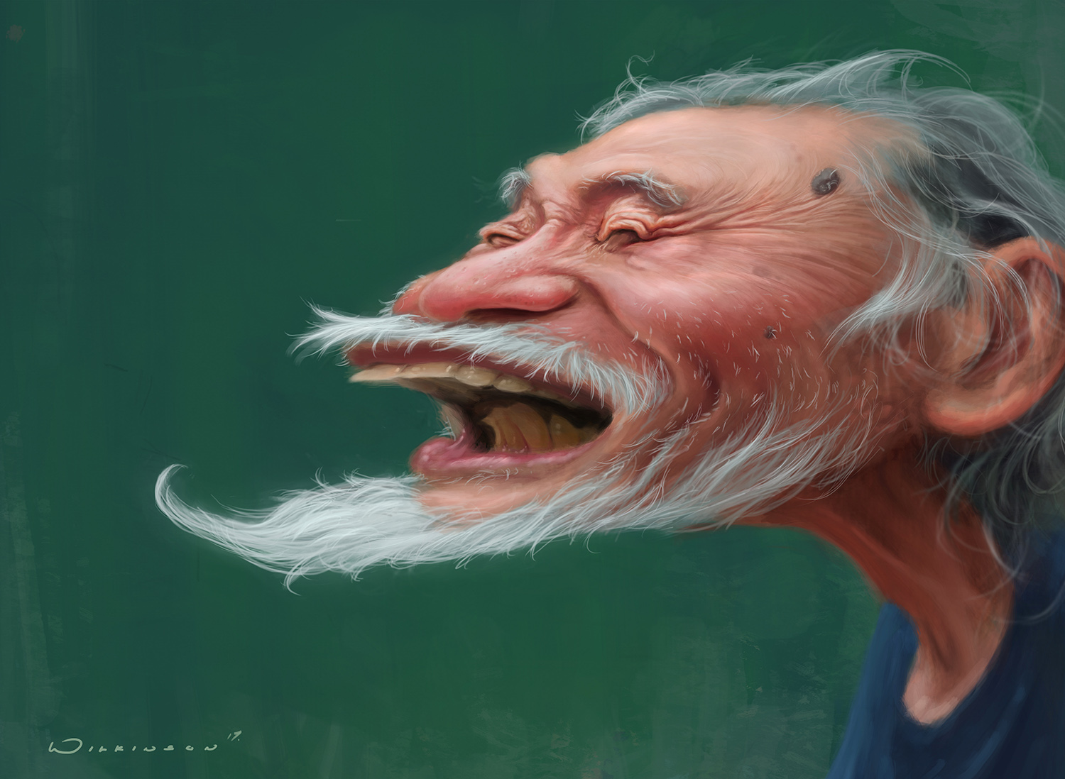 Caricature of a Japanese Man