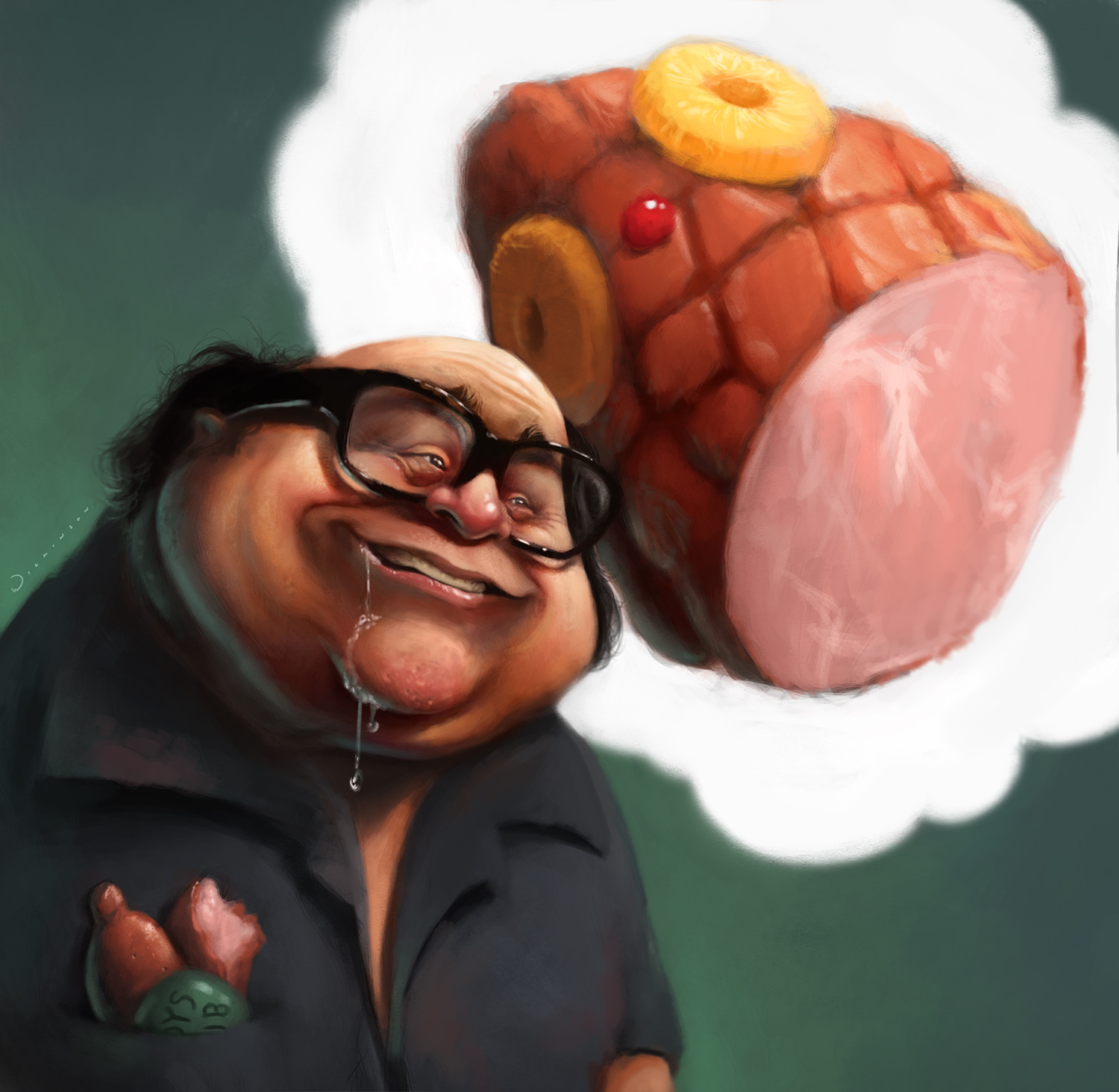 Frank Reynolds (Danny DeVito) Caricature