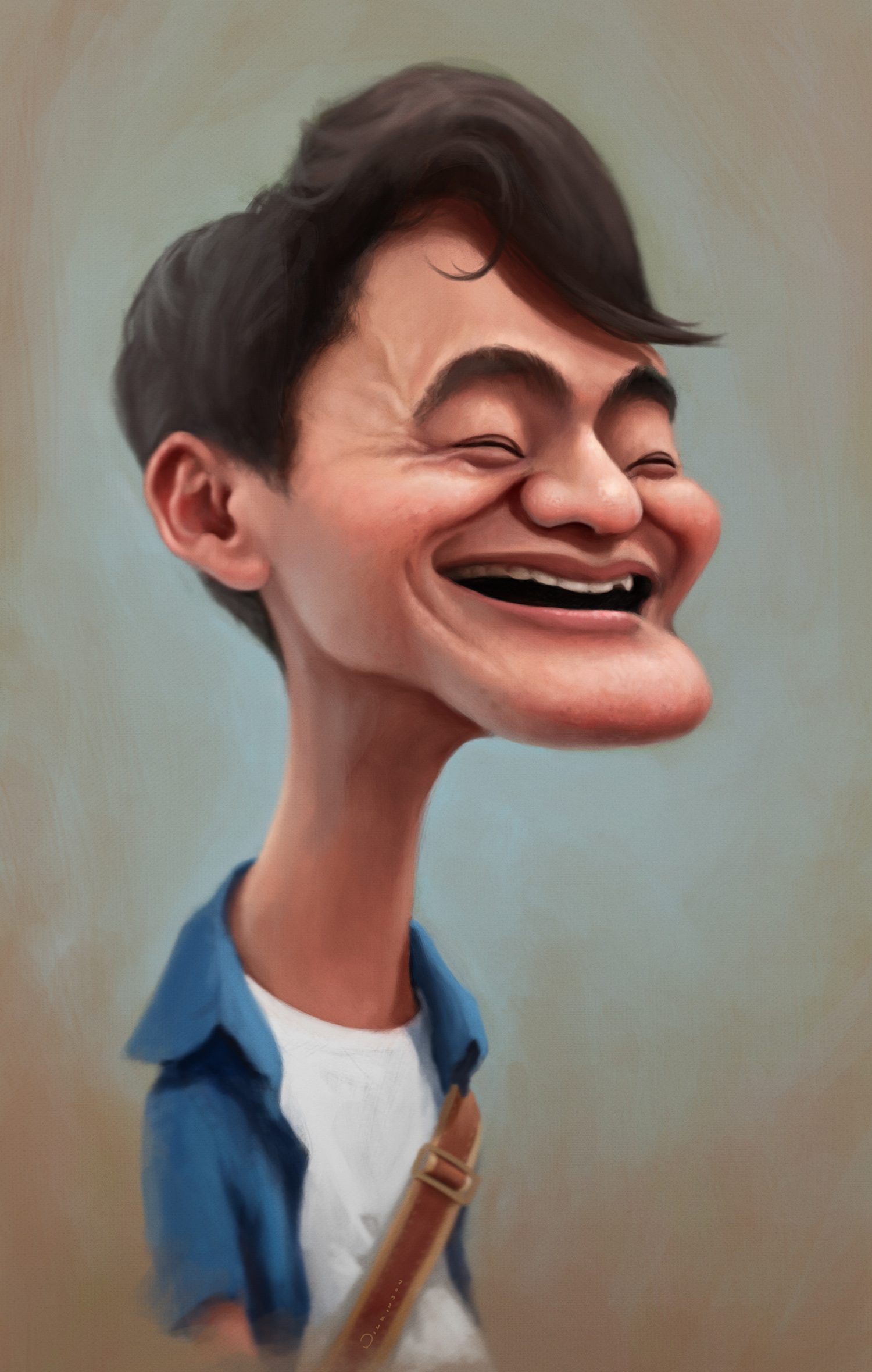 Ainori Shy boy caricature