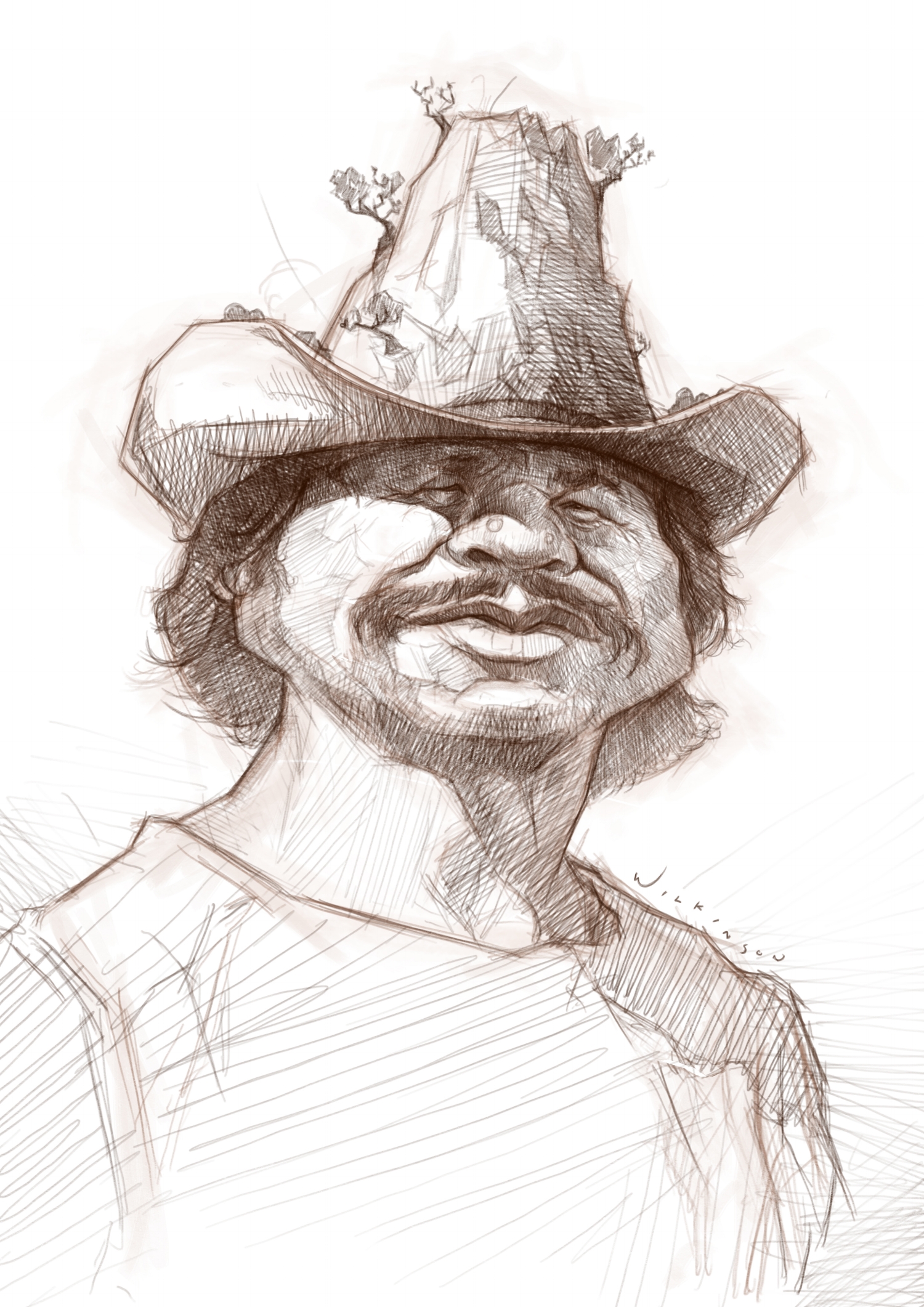 Charles Bronson Caricature Sketch