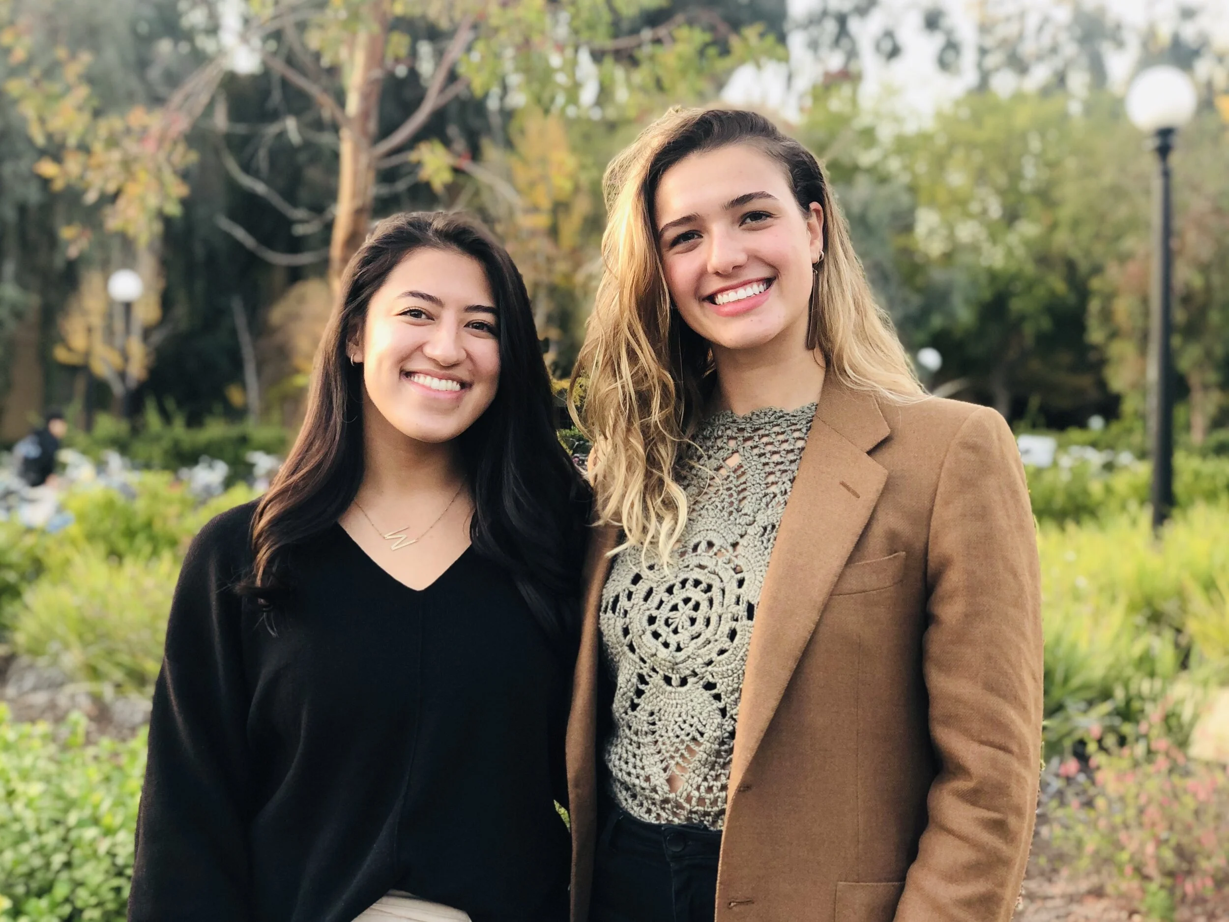 Marissa Luna, ‘20 (left), and Constanza Hasselmann, ‘21 (right), led the Social Impact team for the 2019-2020 year.