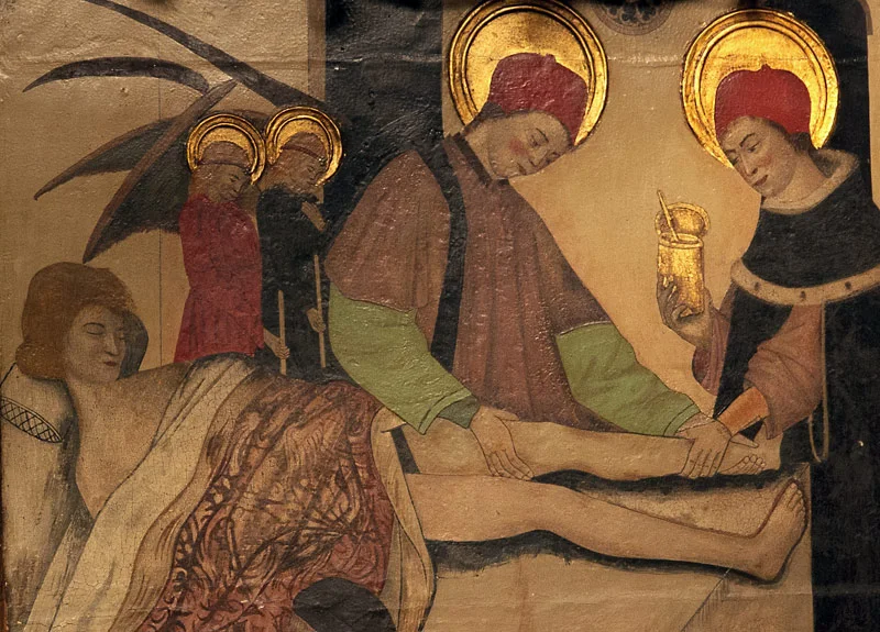 Косма и Дамиан в готическом соборе Барселоны