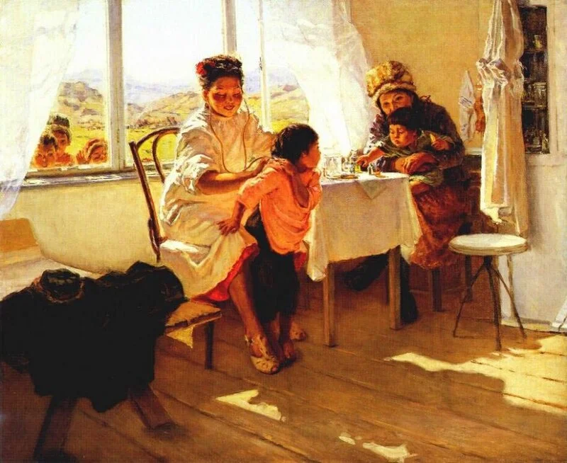 Шевандронова Ирина Васильевна (Россия, 1928 -1993) На приёме у врача.jpg