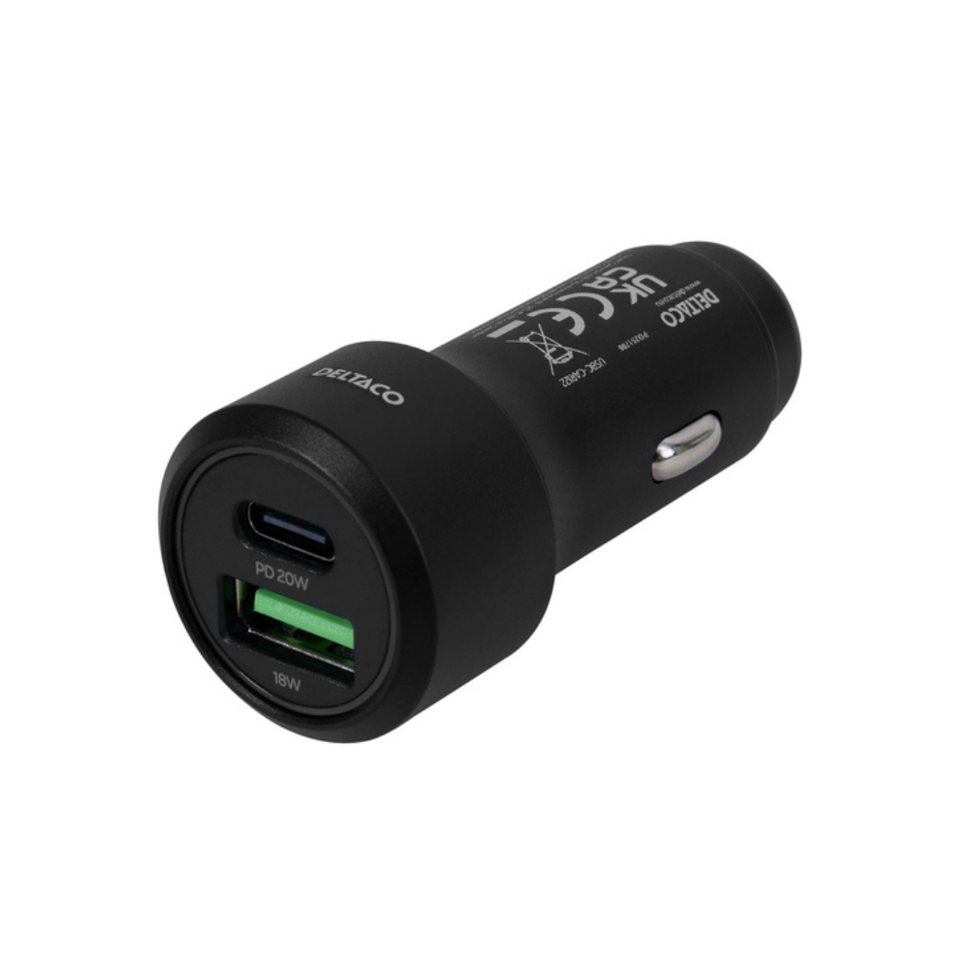 Deltaco USBC-CAR122 USB-C PD autolaturi