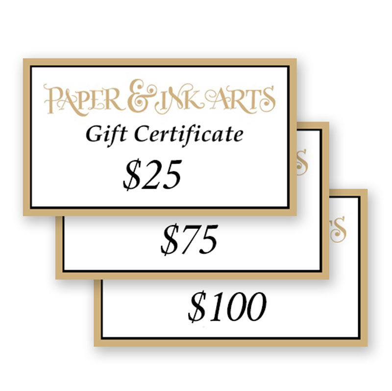 &lt;p&gt;&lt;strong&gt;&lt;a href="https://tinyurl.com/yam8nlx7" target="_blank"&gt;Paper Ink Arts Gift Certificates&lt;/a&gt;&lt;/strong&gt;$25+&lt;/p&gt;